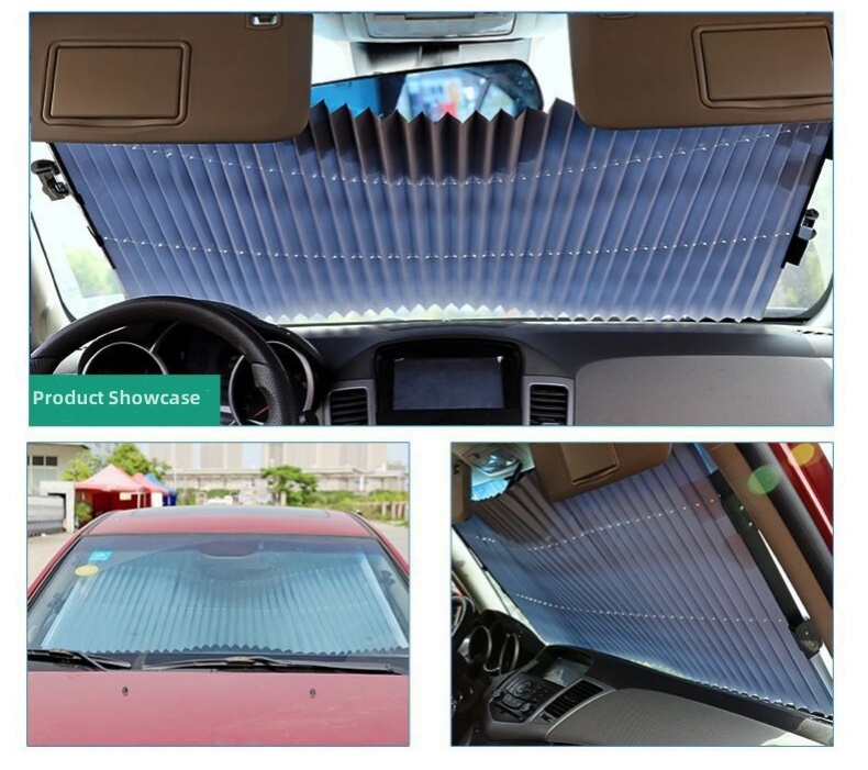 Union Top Universal Retractable UV Protection Windshield Car Sunshades