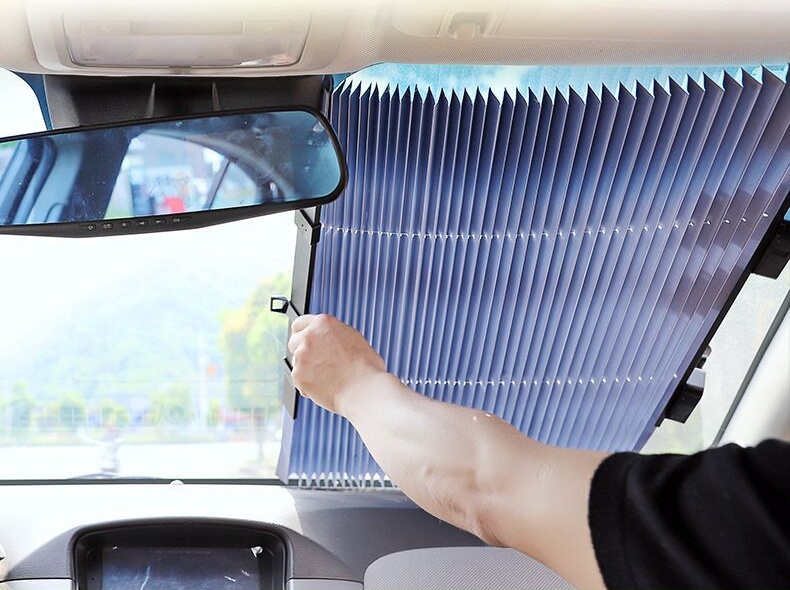 Union Top Universal Retractable UV Protection Windshield Car Sunshades