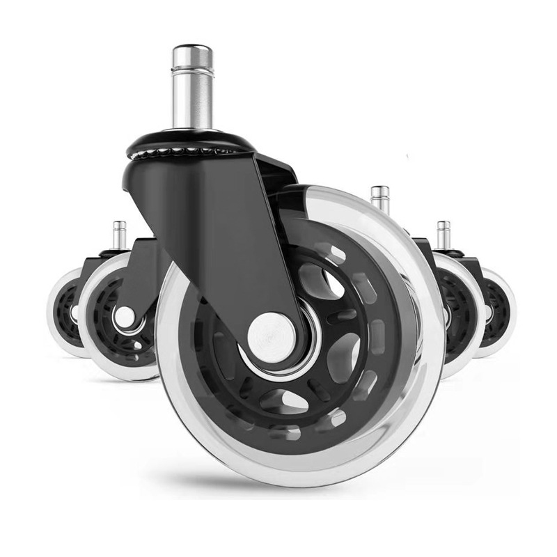 2.5" 3" Mute Universal Black Transparent PU Wheel Casters for Office Chair